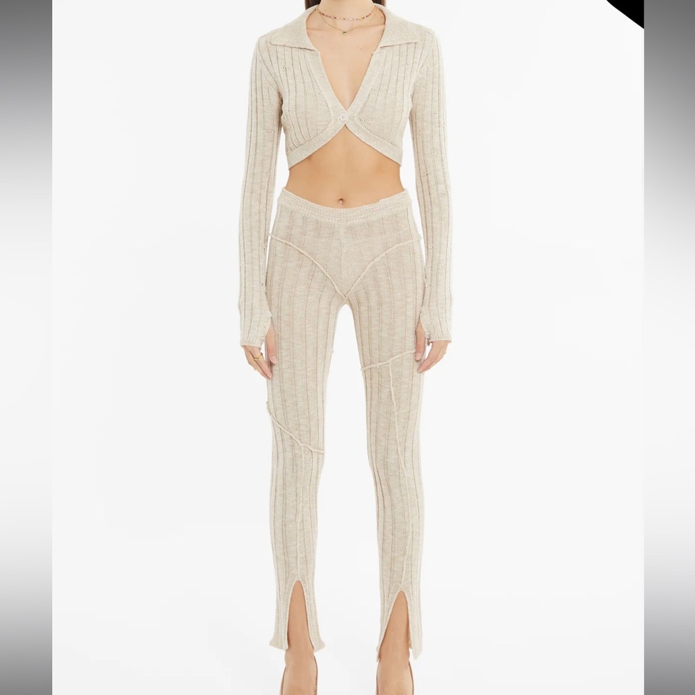 ruve knit set size small - camel/tan